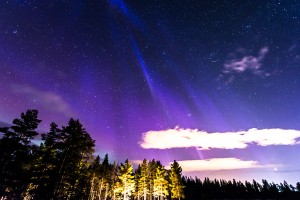 Rare blue aurora over Sweden, by Mia Stålnacke